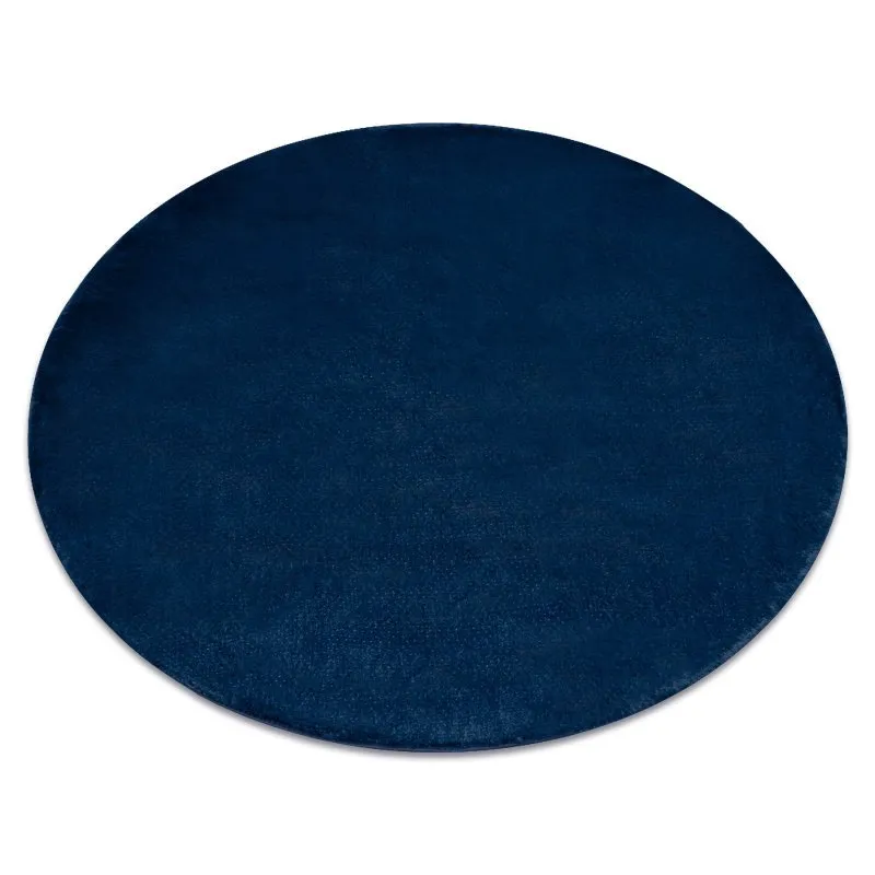 Moderner Waschteppich POSH Kreis Shaggy, plüschig, dick Antirutsch dunkelblau