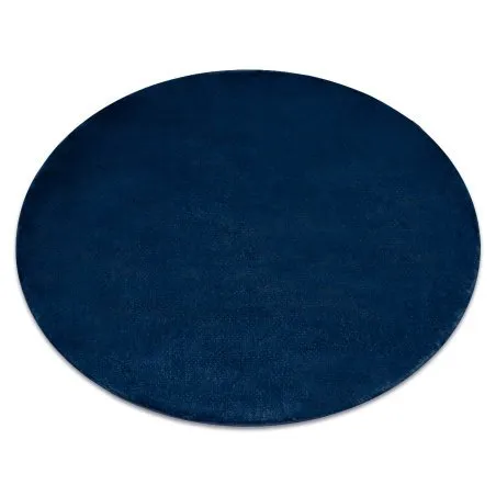 Moderner Waschteppich POSH Kreis Shaggy, plüschig, dick Antirutsch dunkelblau