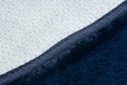 Moderner Waschteppich POSH Kreis Shaggy, plüschig, dick Antirutsch dunkelblau