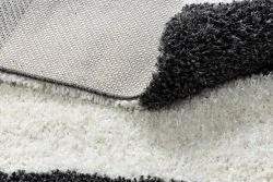 Teppich UNION 4079 Streifen grau / sahne Franse berber marokkanisch shaggy zottig