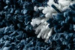 Teppich UNION 3488 Marokkanisches Spalier blau / sahne Franse berber marokkanisch shaggy zottig