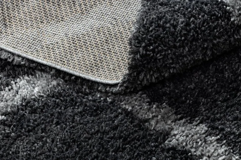 Teppich UNION 3482 Gitter grau Franse berber marokkanisch shaggy zottig