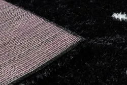 Teppich FLUFFY 2370 Shaggy Punkte - anthrazit / weiß