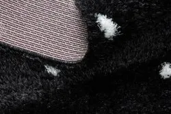 Teppich FLUFFY 2370 Shaggy Punkte - anthrazit / weiß