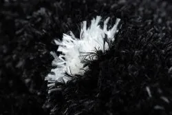 Teppich FLUFFY 2370 Shaggy Punkte - anthrazit / weiß