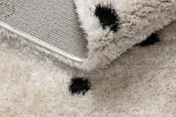 Teppich FLUFFY 2370 Shaggy Punkte - creme / anthrazit