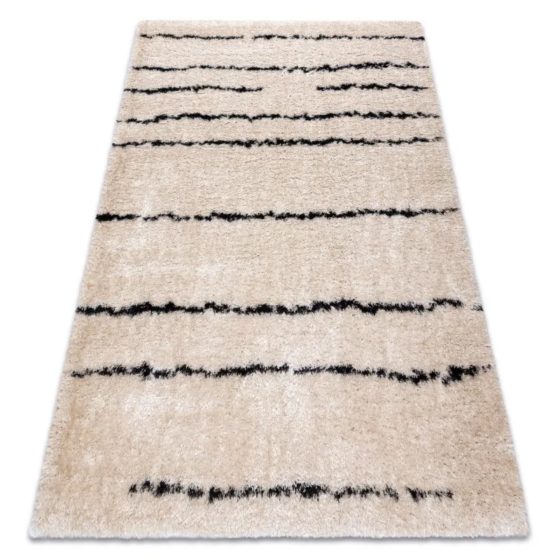 Teppich FLUFFY 2371 Shaggy Streifen - creme / anthrazit