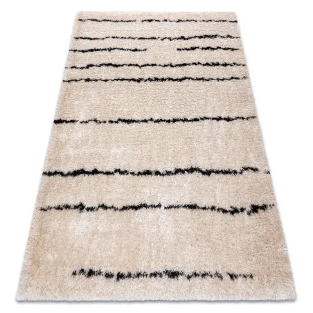 Teppich FLUFFY 2371 Shaggy Streifen - creme / anthrazit