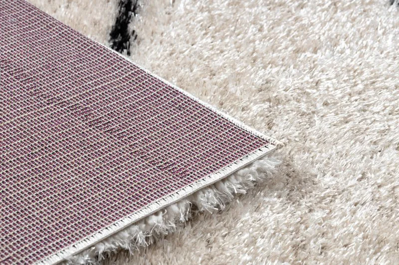 Teppich FLUFFY 2371 Shaggy Streifen - creme / anthrazit