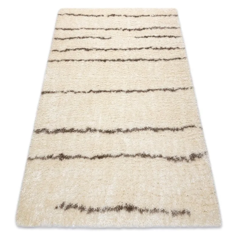 Teppich FLUFFY 2371 Shaggy Streifen - creme / beige