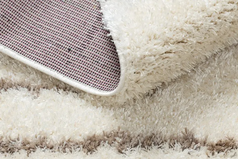 Teppich FLUFFY 2371 Shaggy Streifen - creme / beige