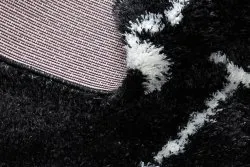 Teppich FLUFFY 2373 Shaggy Gitter - anthrazit / weiß
