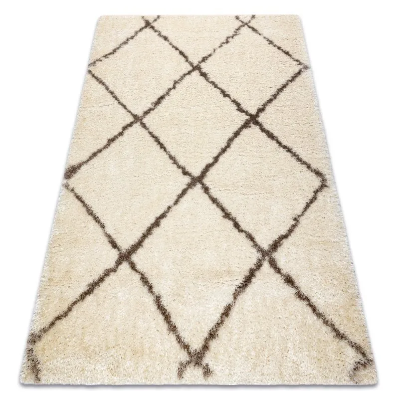 Teppich FLUFFY 2373 Shaggy Gitter - creme / beige