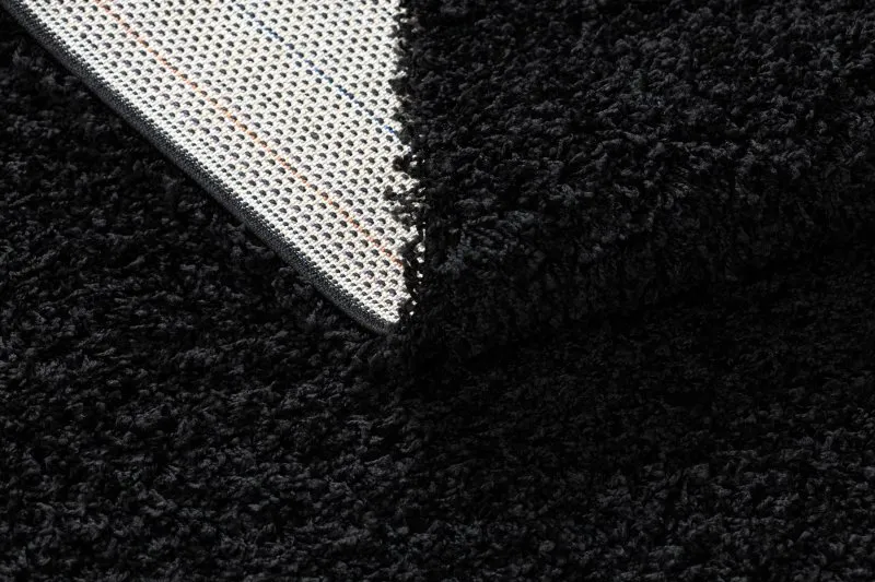 Dywan, Chodnik SOFFI shaggy 5cm czarny - do kuchni, przedpokoju, na korytarz