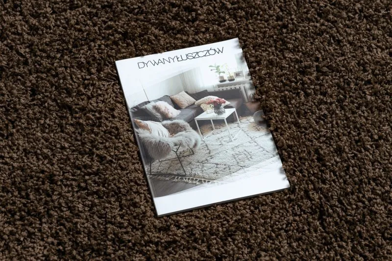 Dywan, Chodnik SOFFI shaggy 5cm brązowy - do kuchni, przedpokoju, na korytarz