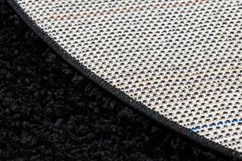 Teppich SOFFI Kreis shaggy 5cm schwarz