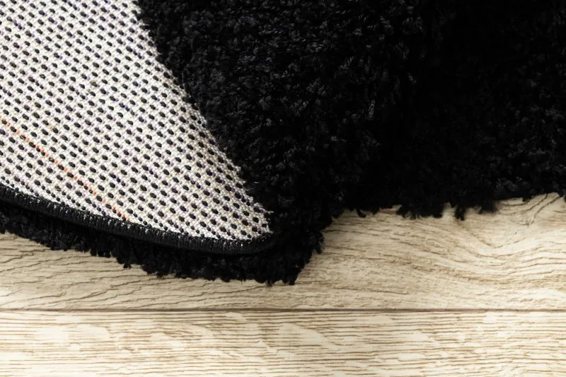 Teppich SOFFI Kreis shaggy 5cm schwarz