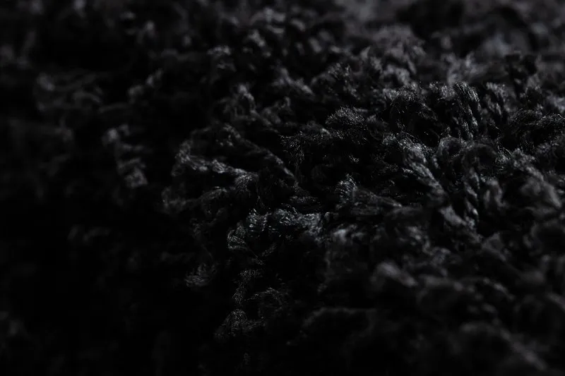 Teppich SOFFI Kreis shaggy 5cm schwarz