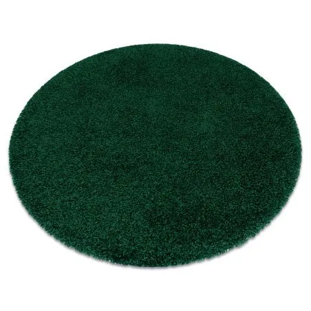 Teppich SOFFI Kreis shaggy 5cm Flaschengrün