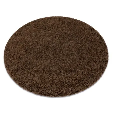Teppich SOFFI Kreis shaggy 5cm braun