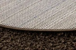 Teppich SOFFI Kreis shaggy 5cm braun