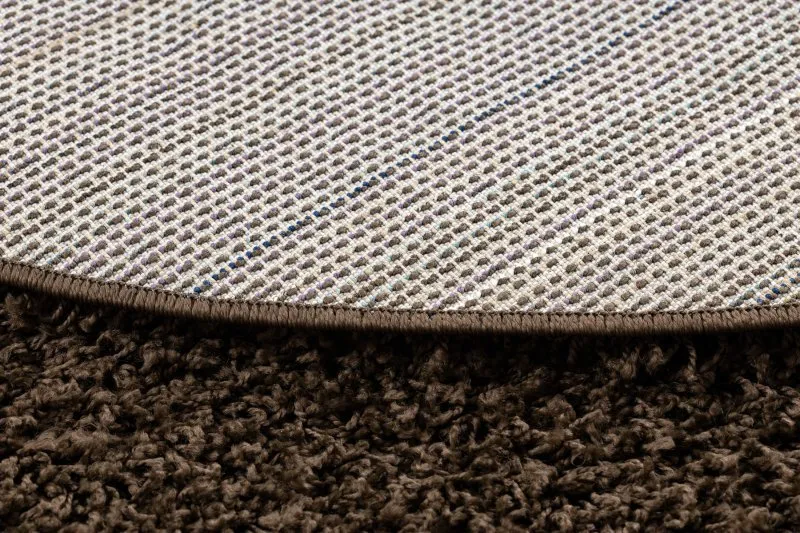 Teppich SOFFI Kreis shaggy 5cm braun