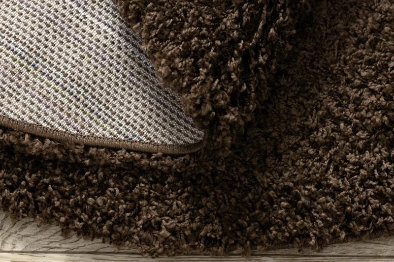 Teppich SOFFI Kreis shaggy 5cm braun