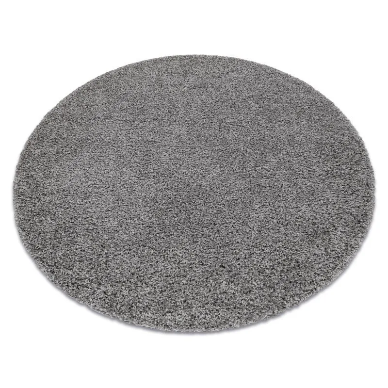 Teppich SOFFI Kreis shaggy 5cm grau