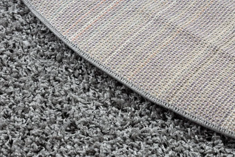 Teppich SOFFI Kreis shaggy 5cm grau