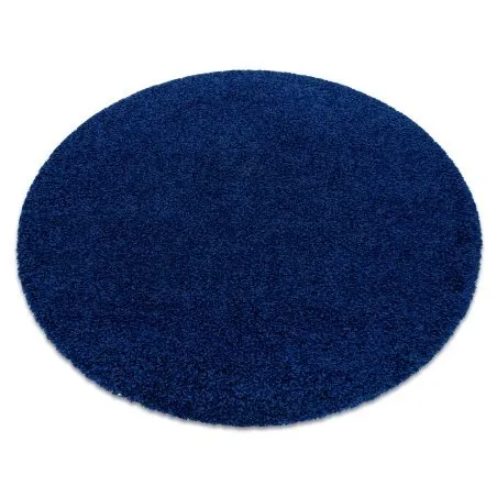 Teppich SOFFI Kreis shaggy 5cm dunkelblau