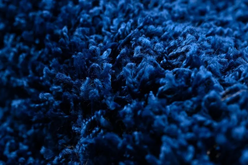 Teppich SOFFI Kreis shaggy 5cm dunkelblau