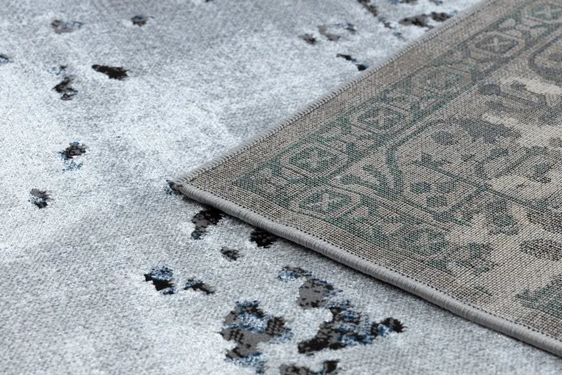 Modern DE LUXE Teppich 2078 Ornament vintage - Strukturell grau