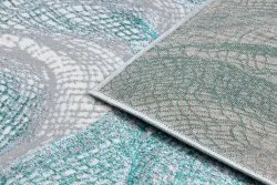 Modern DE LUXE Teppich 621 Netz - Strukturell grau / grün