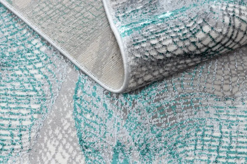 Modern DE LUXE Teppich 621 Netz - Strukturell grau / grün