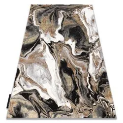 Modern DE LUXE Teppich 622 Abstraktion - Strukturell creme / gold