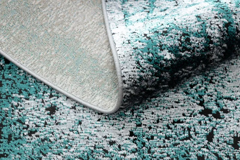 Modern DE LUXE Teppich 624 Rahmen - Strukturell grau / grün