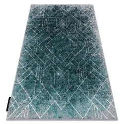 Modern DE LUXE Teppich 626 geometrisch, Diamanten - Strukturell grau / grün