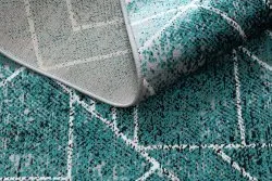 Modern DE LUXE Teppich 626 geometrisch, Diamanten - Strukturell grau / grün