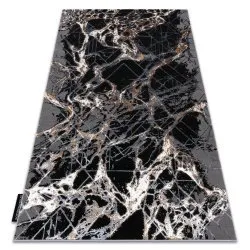 Modern DE LUXE Teppich 622 Abstraktion - Strukturell grau / gold