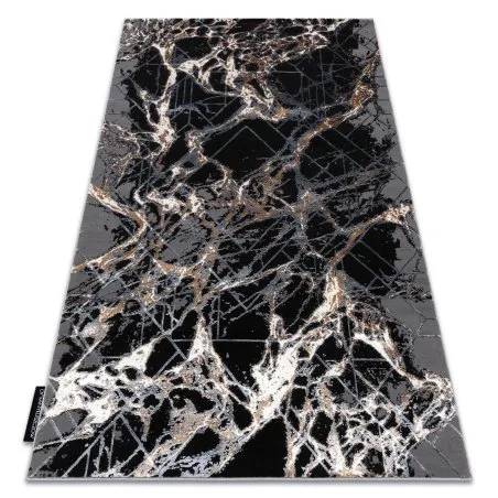 Modern DE LUXE Teppich 622 Abstraktion - Strukturell grau / gold