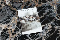 Modern DE LUXE Teppich 622 Abstraktion - Strukturell grau / gold