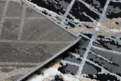 Modern DE LUXE Teppich 622 Abstraktion - Strukturell grau / gold