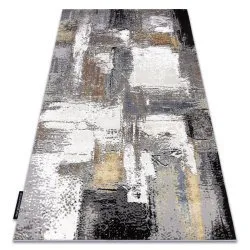 Modern DE LUXE Teppich 633 Abstraktion - Strukturell creme / gold