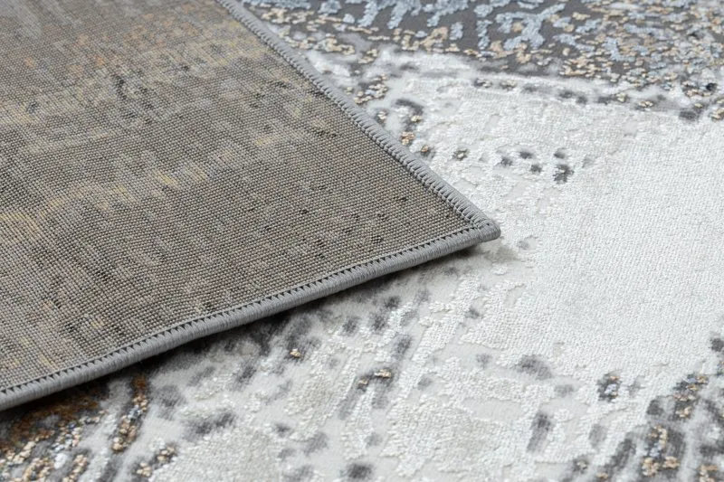 Modern DE LUXE Teppich 633 Abstraktion - Strukturell creme / gold