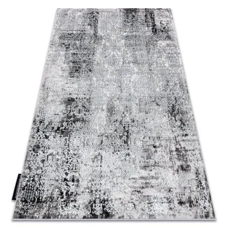 Modern DE LUXE Teppich 2081 Ornament vintage - Strukturell creme / grau
