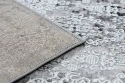 Modern DE LUXE Teppich 2081 Ornament vintage - Strukturell creme / grau