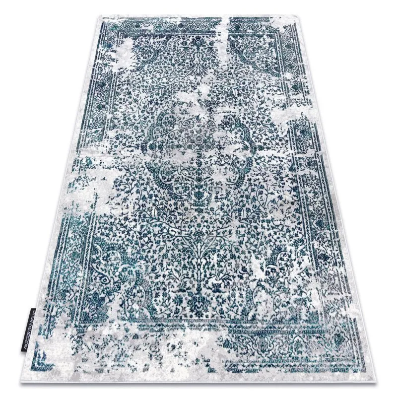 Modern DE LUXE Teppich 2082 Ornament vintage - Strukturell creme / grau