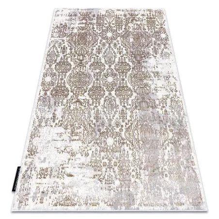 Modern DE LUXE Teppich 2081 Ornament vintage - Strukturell gold / creme