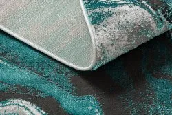 Modern DE LUXE Teppich 622 Abstraktion - Strukturell grün / Anthrazit