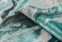 Modern DE LUXE Teppich 622 Abstraktion - Strukturell grün / Anthrazit